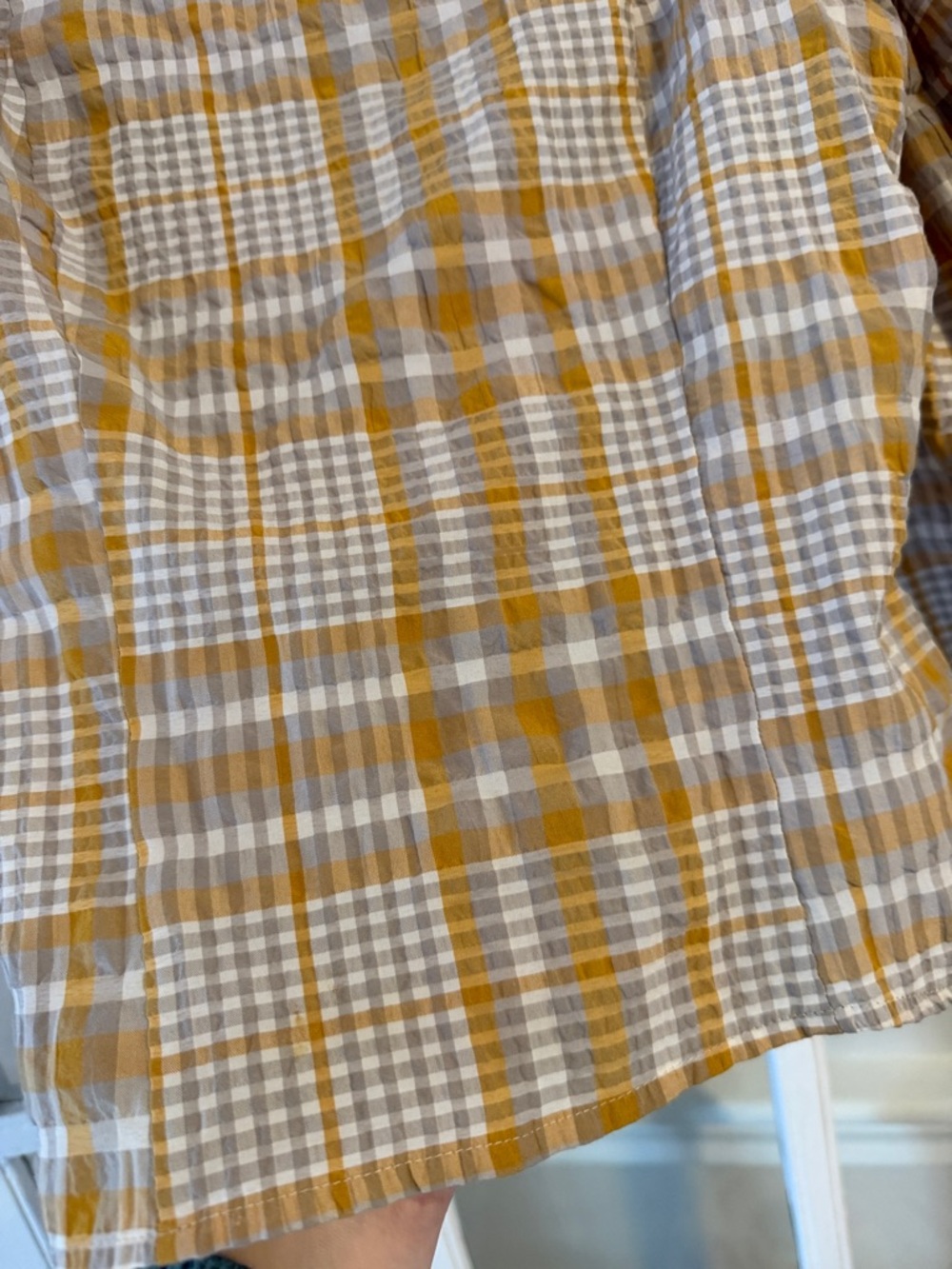 Maeve by Anthropologie Plaid Square neck Blouse - Picture 6 of 8